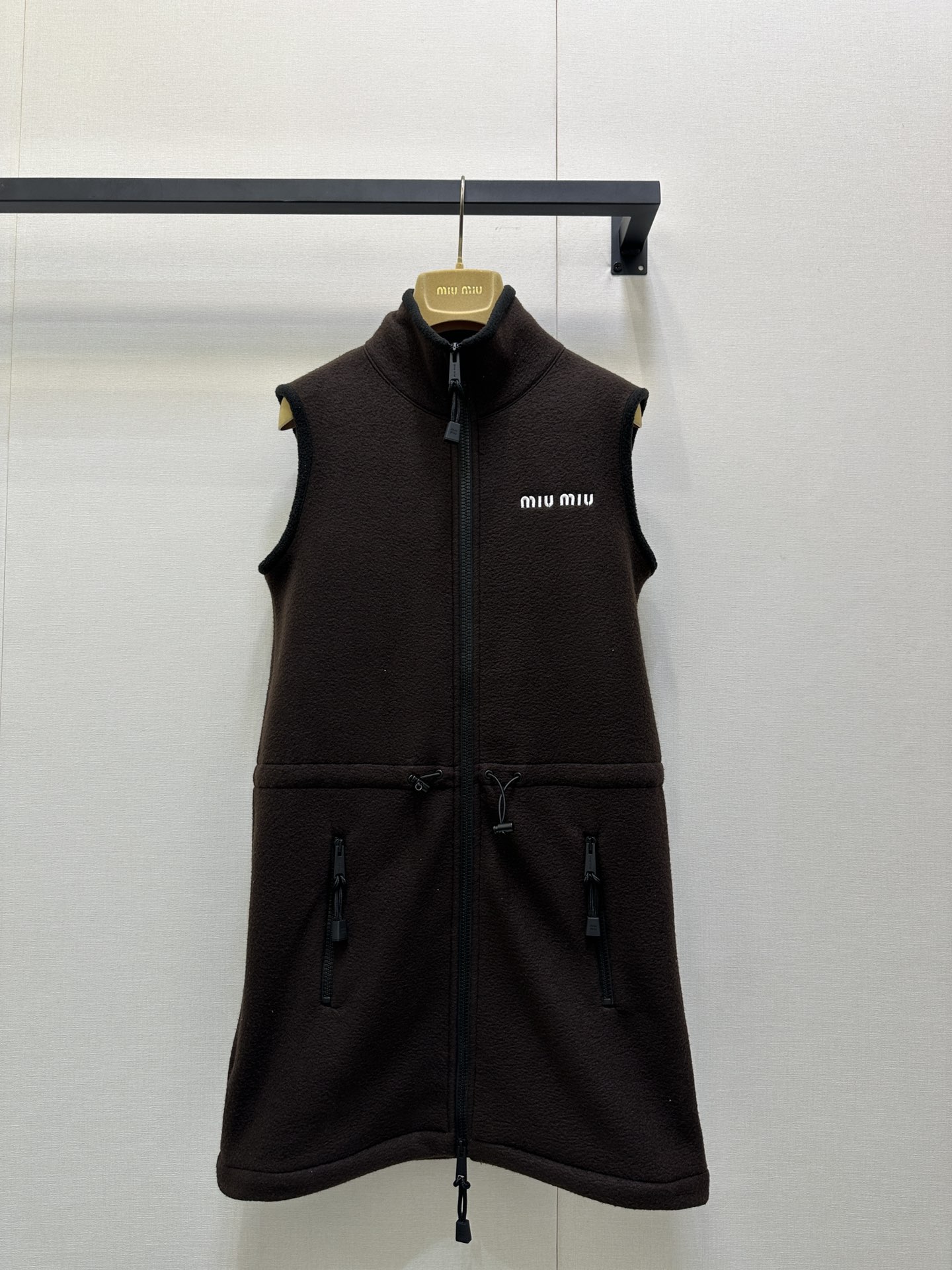 MiuMiu 미우미우 에보니 컬러 플리스 지퍼 원피스 의류