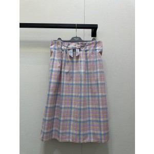 Prada 프라다 체크 벌룬 하프 스커트 치마 의류