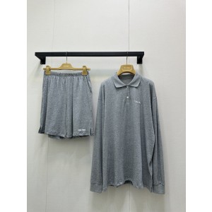 MiuMiu 미우미우 긴팔 폴로셔츠 + 반바지 세트 의류