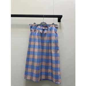 Prada 프라다 체크 벌룬 하프 스커트 치마 의류