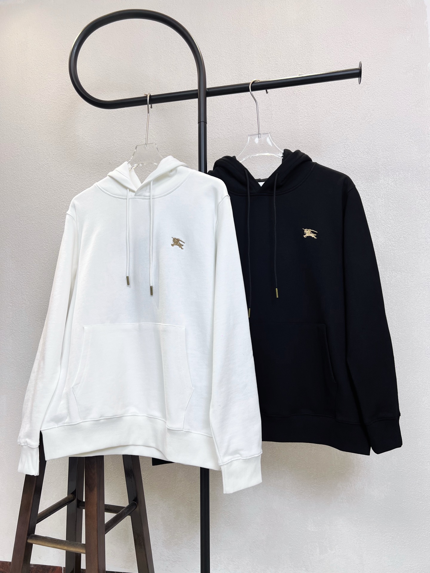 Burberry 버버리 체크 로고 자수 후드티 의류