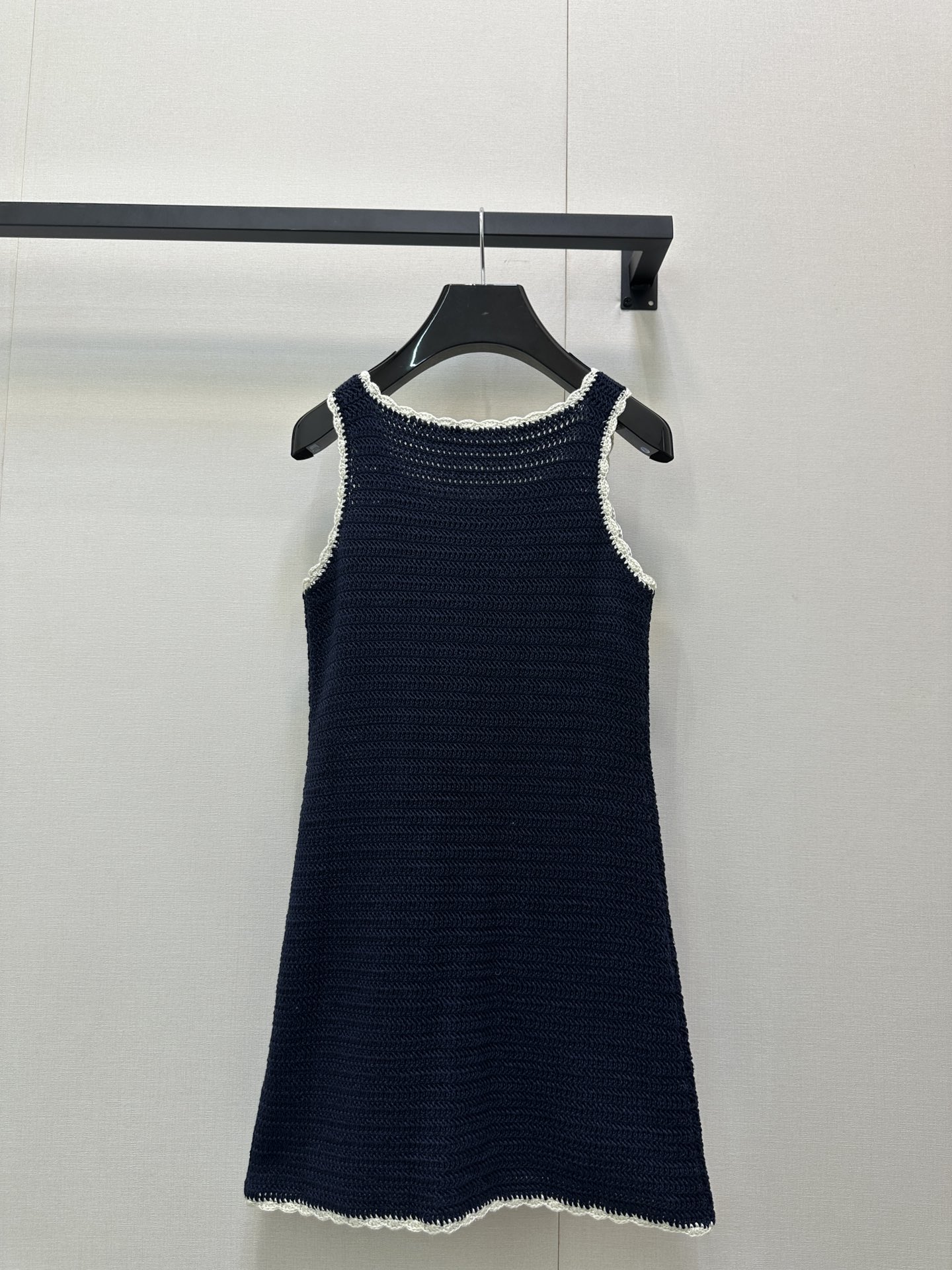 CELINE 셀린느 배색 크로셰 니트 슬리브리스 나시 드레스 원피스 의류