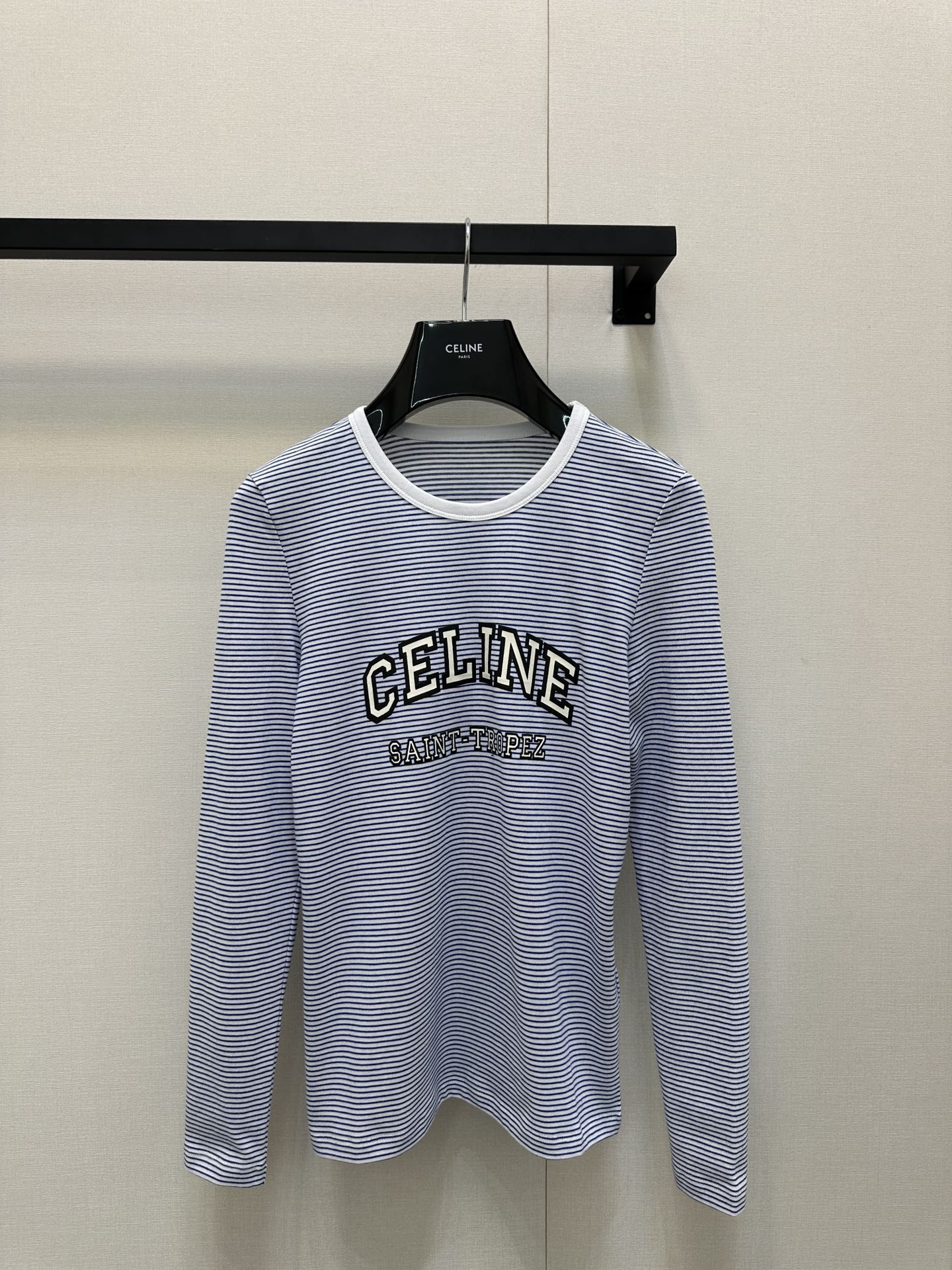 Celine 셀린느 라운드넥 스트라이프 로고 긴팔 티셔츠 의류