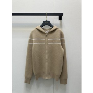 Dior CD 디올 양면 캐시미어·울 후드 집업 자카드 재킷 + 팬츠 바지 세트 의류