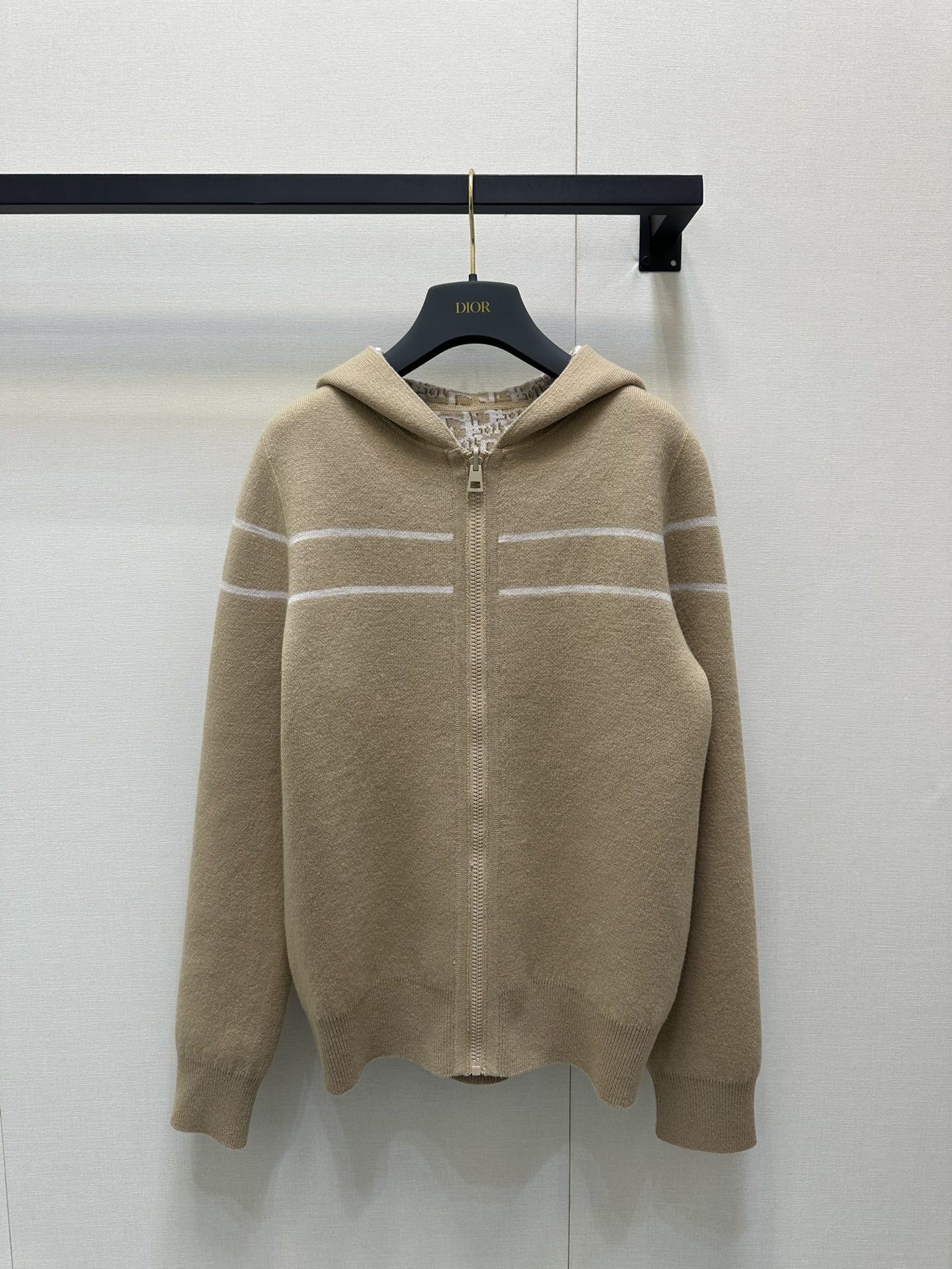 Dior CD 디올 양면 캐시미어·울 후드 집업 자카드 재킷 + 팬츠 바지 세트 의류