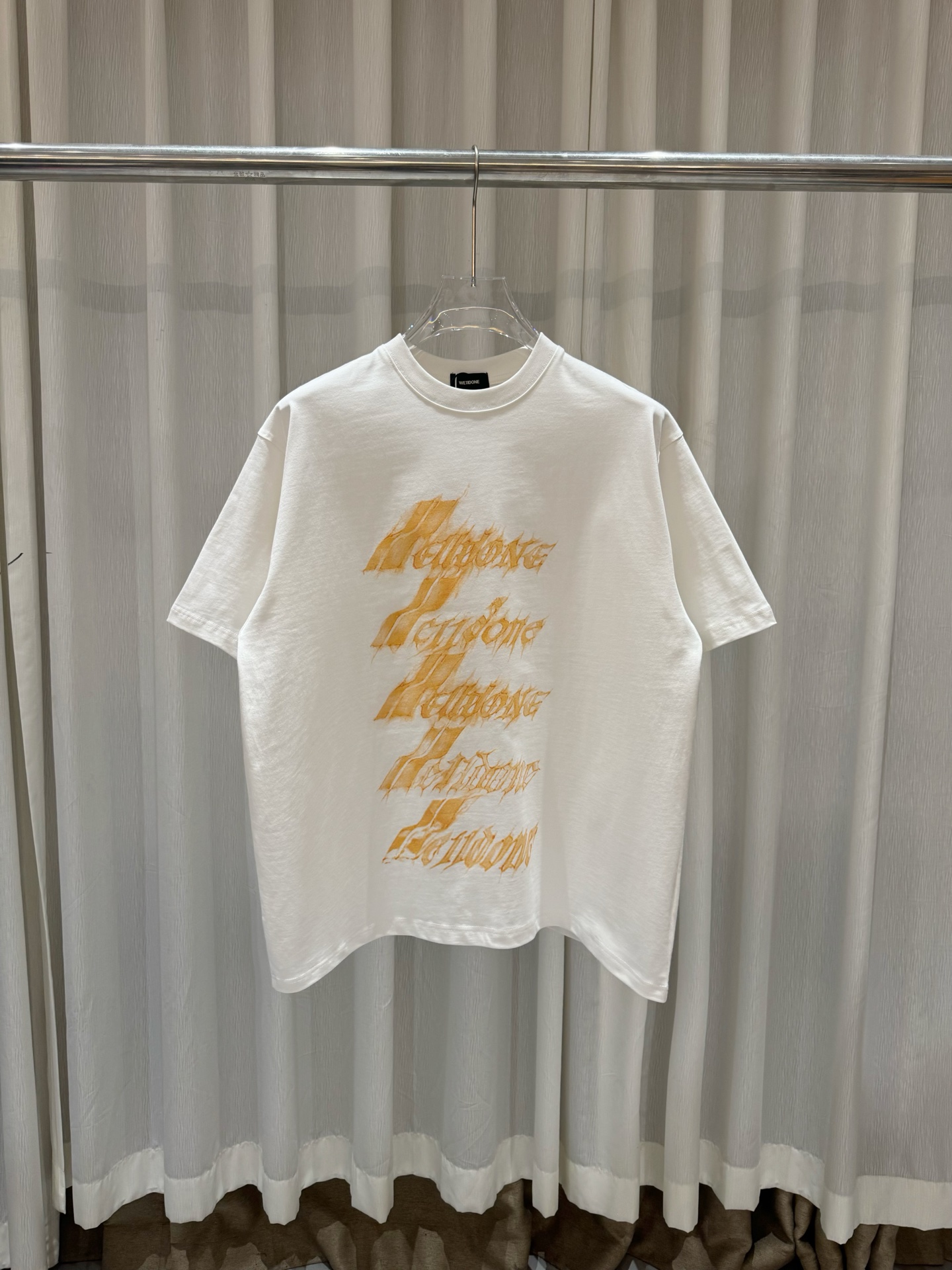 WE11DONE MOON 웰던 화염 LOGO 반팔 티셔츠 의류