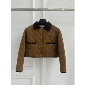 Prada 프라다 멜라드 컬러 숏 퀼팅 패딩 의류