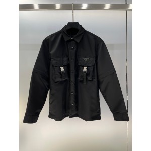 PRADA 프라다 클래식 삼각 로고 나일론 셔츠 재킷 의류