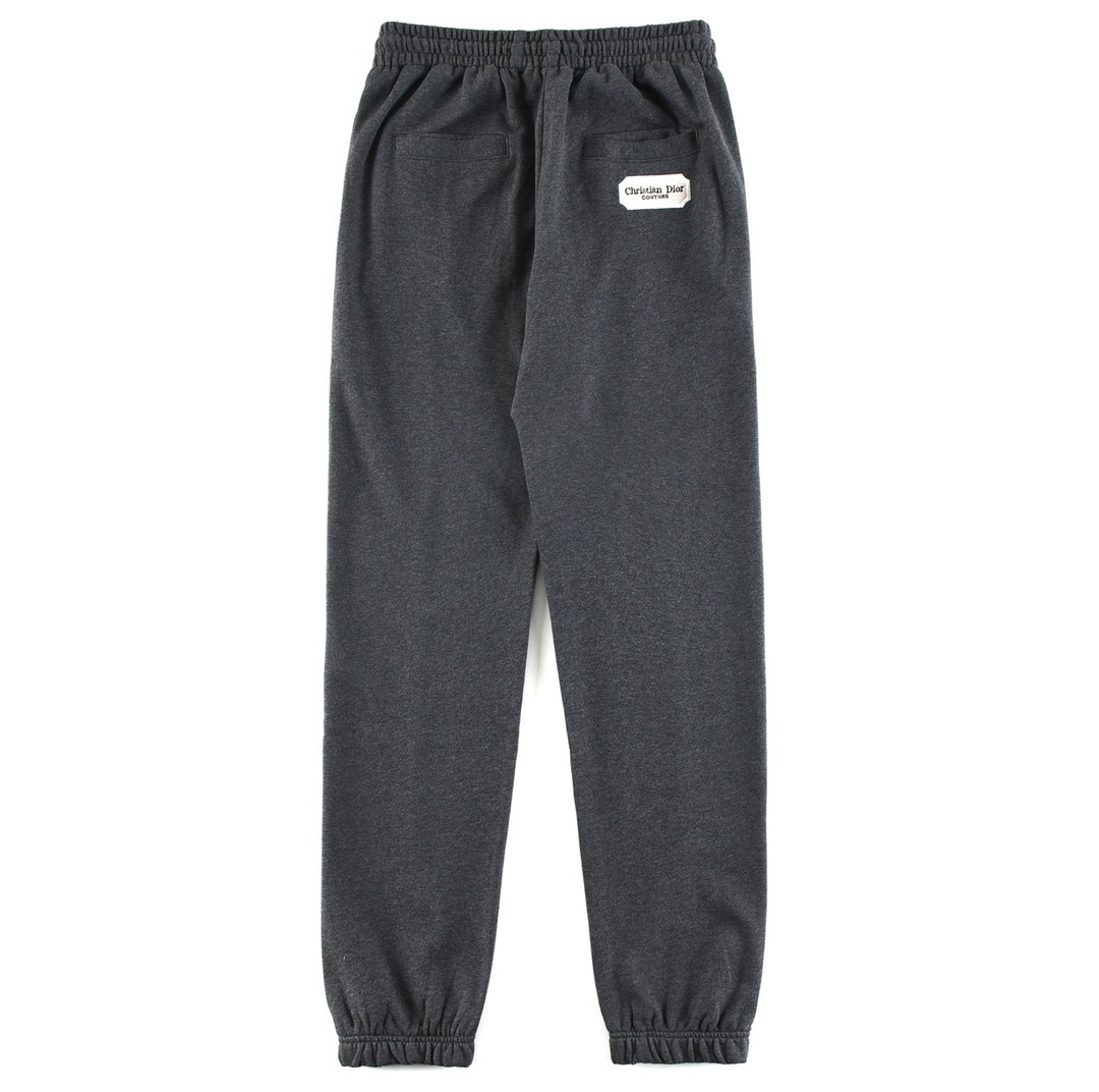 DIOR CD 디올 소형 로고 딥 그레이 코튼 트레이닝 팬츠 바지 의류