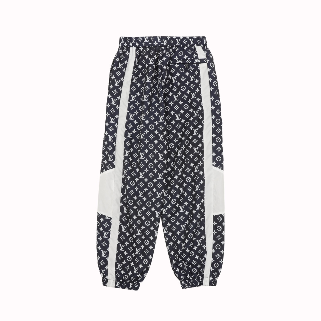LV 루이비통 올오버 플라워 모노그램 프린트 트레이닝 바지 팬츠 의류