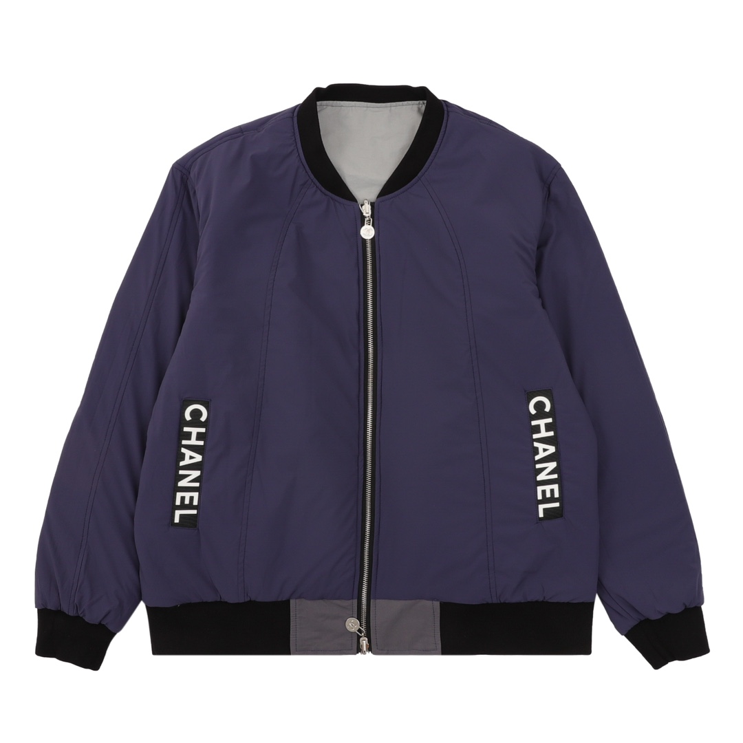 Chanel 샤넬 자수 슬로건 빈티지 집업 양면 야상 점퍼 재킷 의류