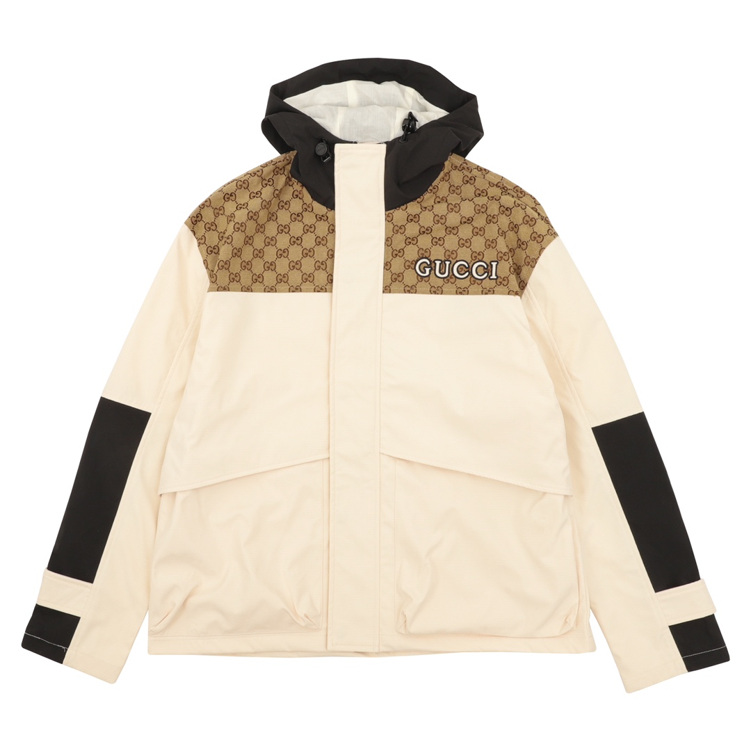 GUCCI 구찌 패치 프린팅 로고 후드 바람막이 재킷 의류