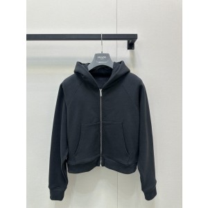 PRADA 프라다 트라이앵글 로고 패치 후드 집업 재킷 의류