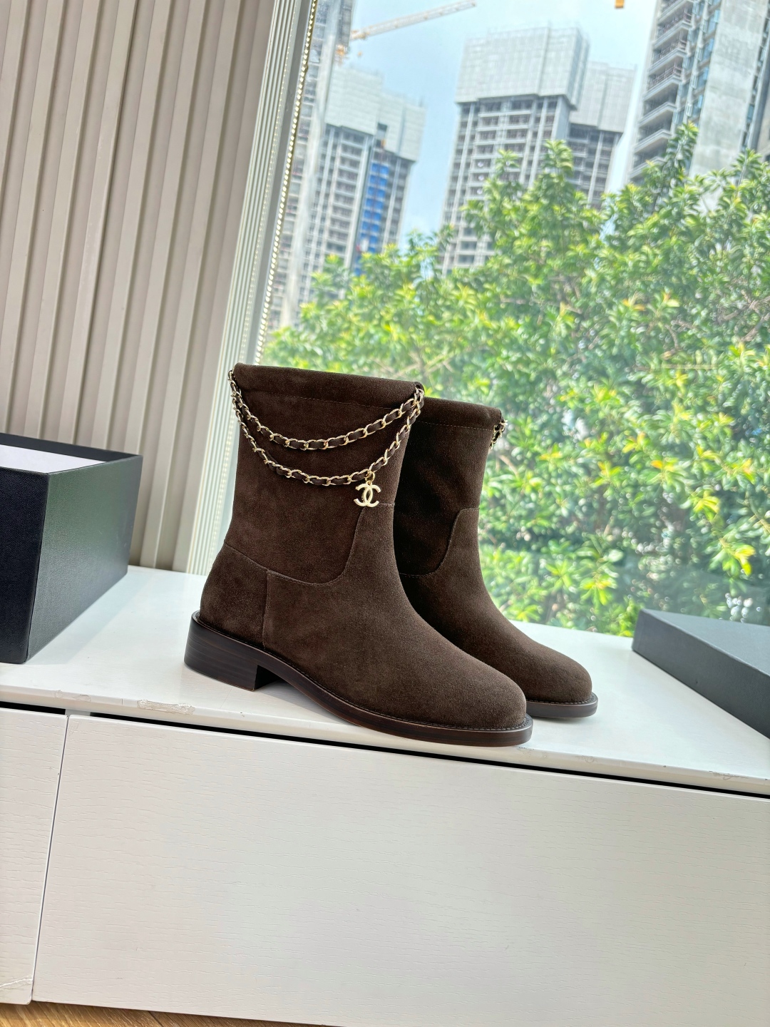 Chanel 샤넬 체인 라이더 부츠 신발