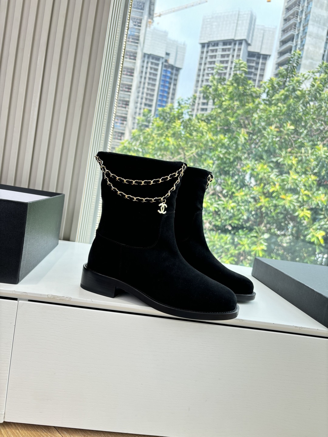 Chanel 샤넬 체인 라이더 부츠 신발