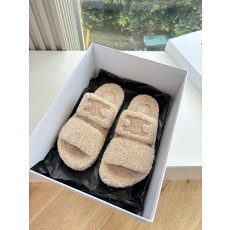 CELINE 셀린느 퍼 슬리퍼 신발