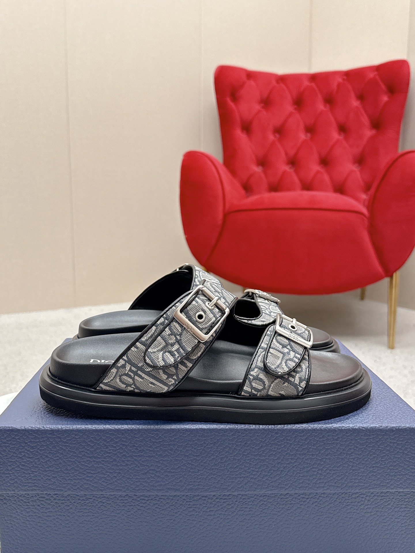 Dior CD 디올 클래식 벨크로 샌들 슬리퍼 신발