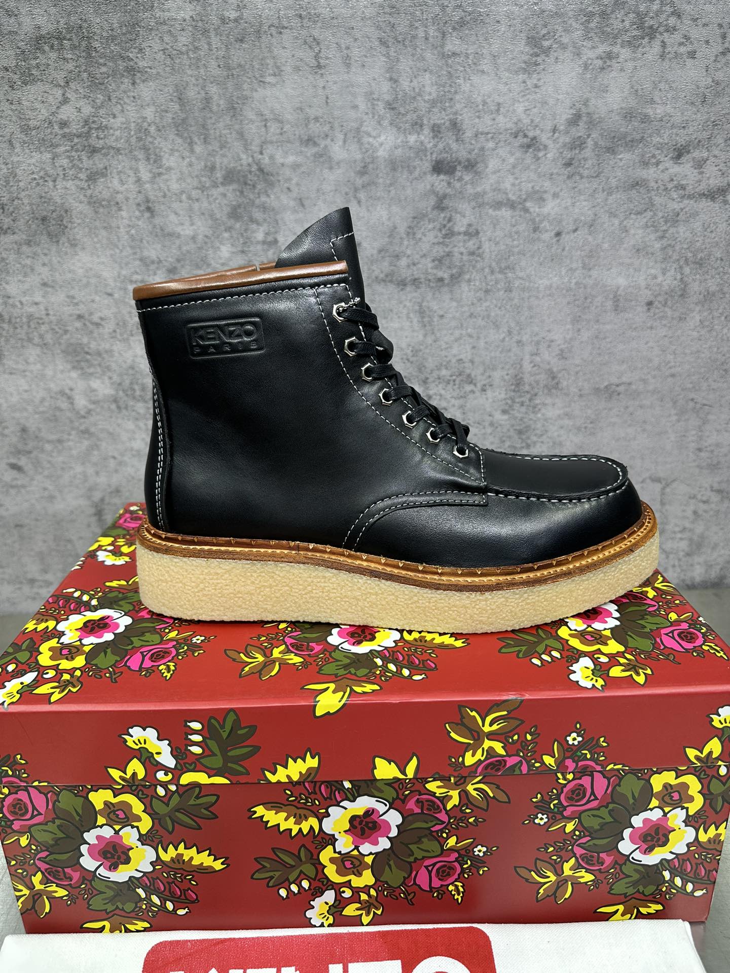 Kenzo 겐조 남성 라운드 토 더비 슈즈 신발