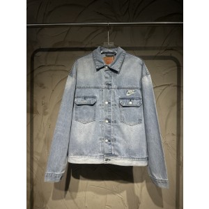 Levi’s x Nike 콜라보 자수 워시드 빈티지 데님 재킷 자켓 의류