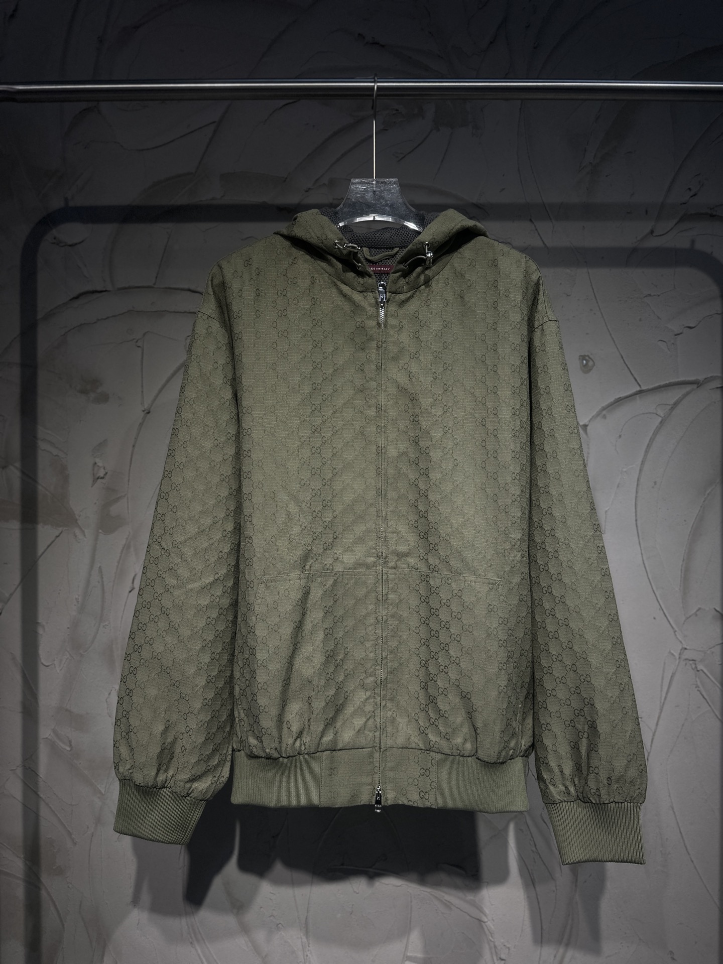 GUCCI GG 구찌 풀프린트 체크 후드 재킷 자켓 의류