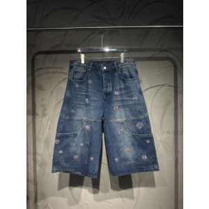 LOUIS VUITTON x Nigo LV 루이비통 자수 벚꽃 데님 7부 팬츠 바지 의류