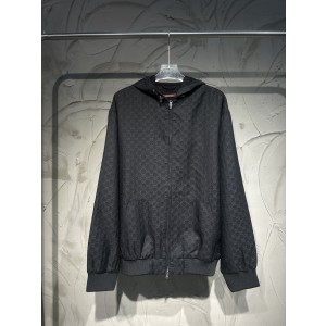 GUCCI GG 구찌 풀프린트 체크 후드 재킷 자켓 의류