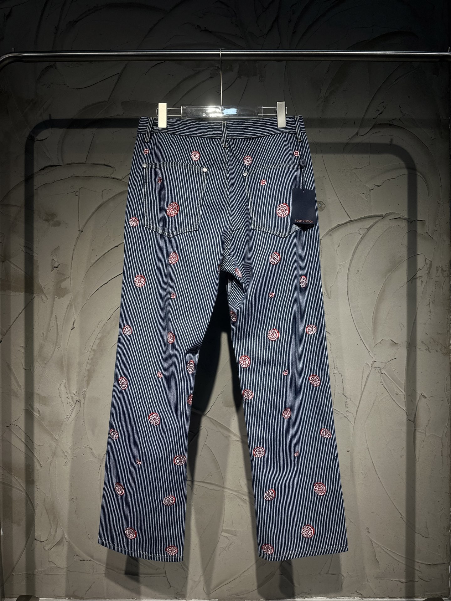 LV 루이비통 스트라이프 자수 데님 자켓 + 팬츠 세트 의류