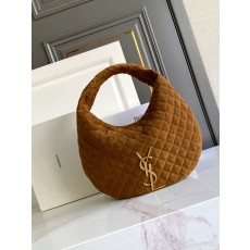 YSL ICARE 생로랑 퀼팅 스웨이드 호보백 가방
