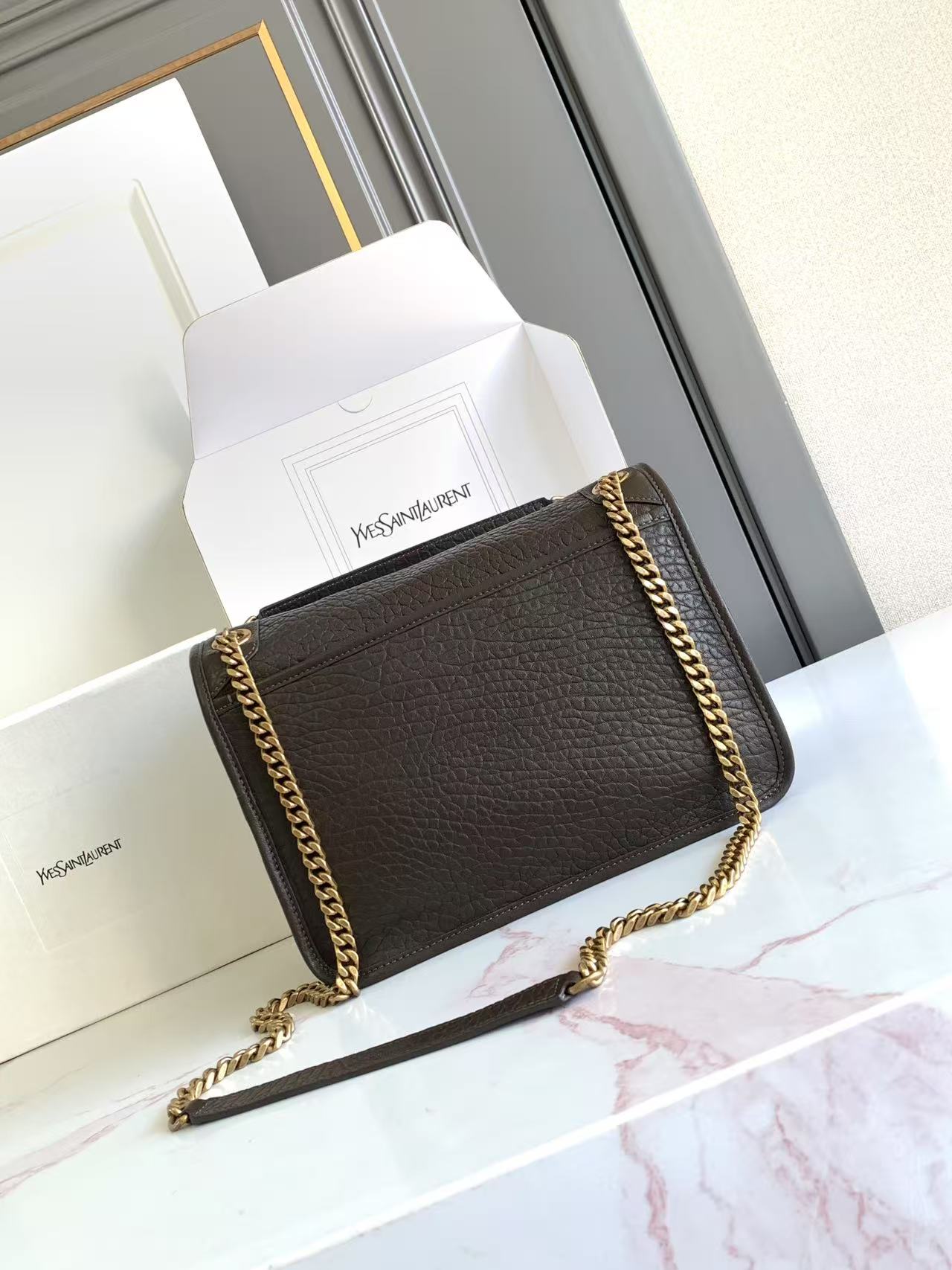 YSL NIKI 생로랑 미디엄 그레인 램스킨 백 가방