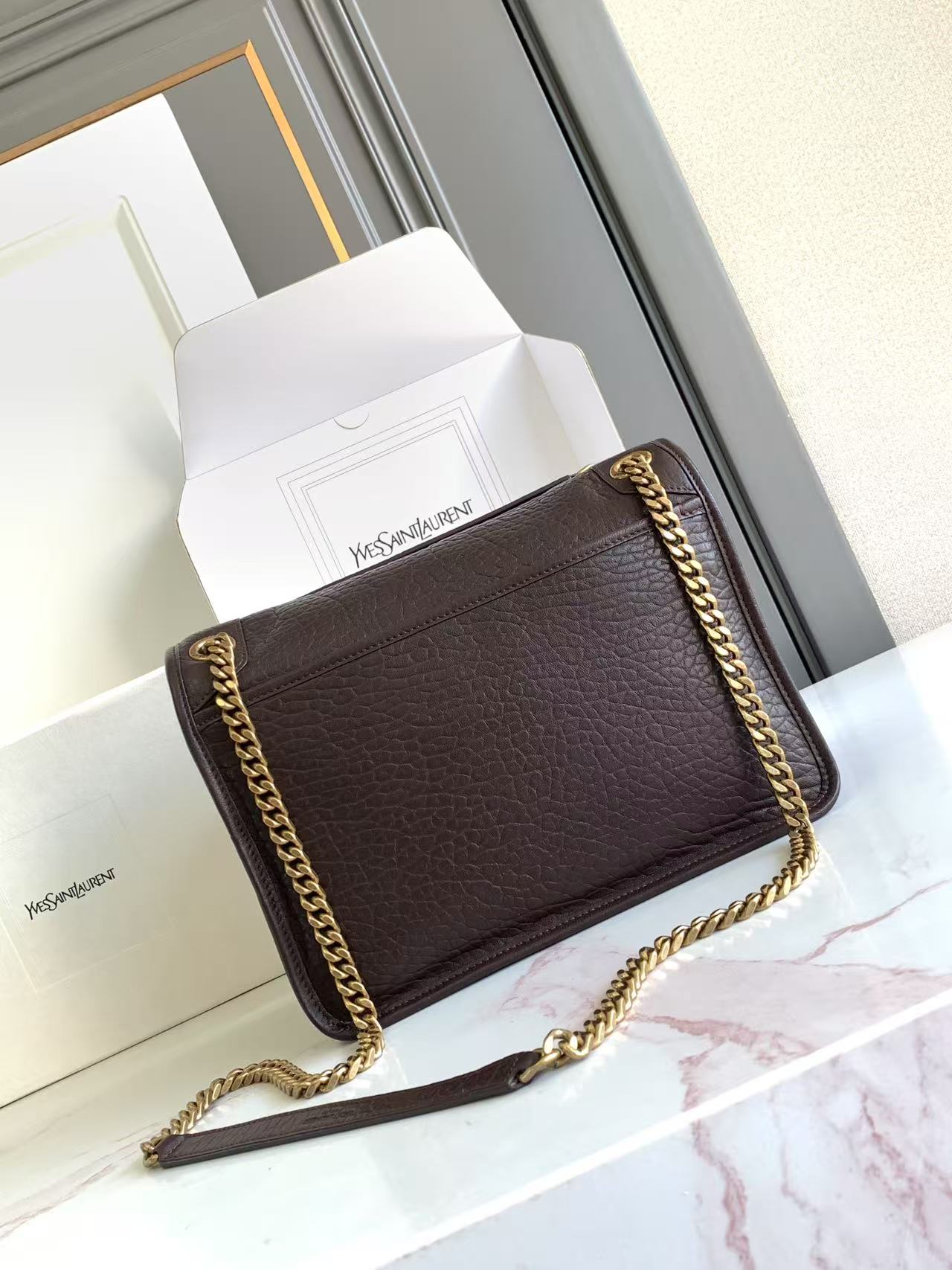YSL NIKI 생로랑 미디엄 그레인 램스킨 백 가방