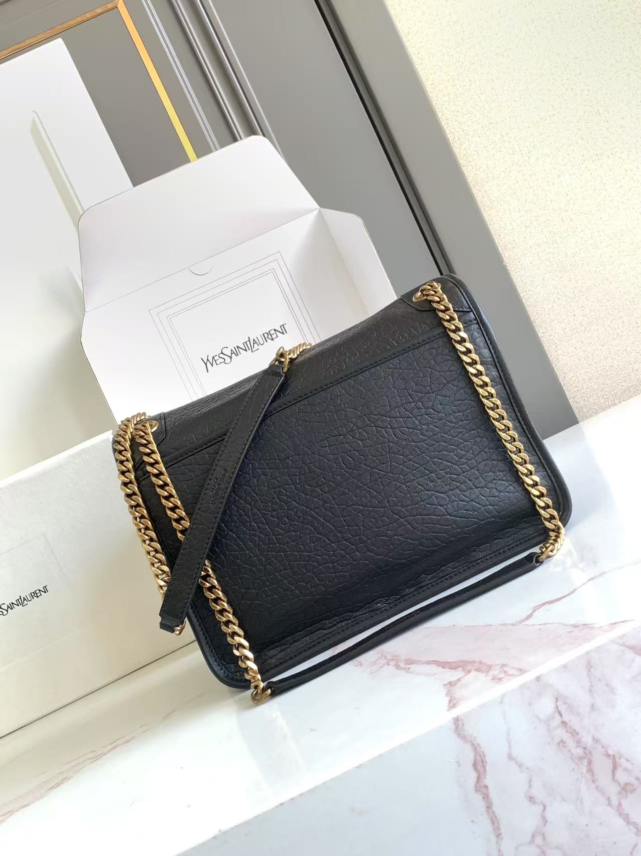 YSL NIKI 생로랑 미디엄 그레인 램스킨 백 가방