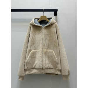 miumiu 미우미우 후드 집업 자켓 재킷 의류 (양모·가죽 혼합)