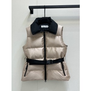 Dior CD 디올 자카드 벨트 다운 베스트 조끼 의류