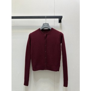 Prara 프라다 버튼 로고 울 가디건 의류