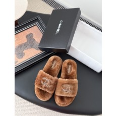 Chanel 샤넬 퍼 슬리퍼 신발