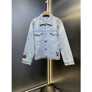 LV 루이비통 카라 버튼 데님 자켓 재킷 의류