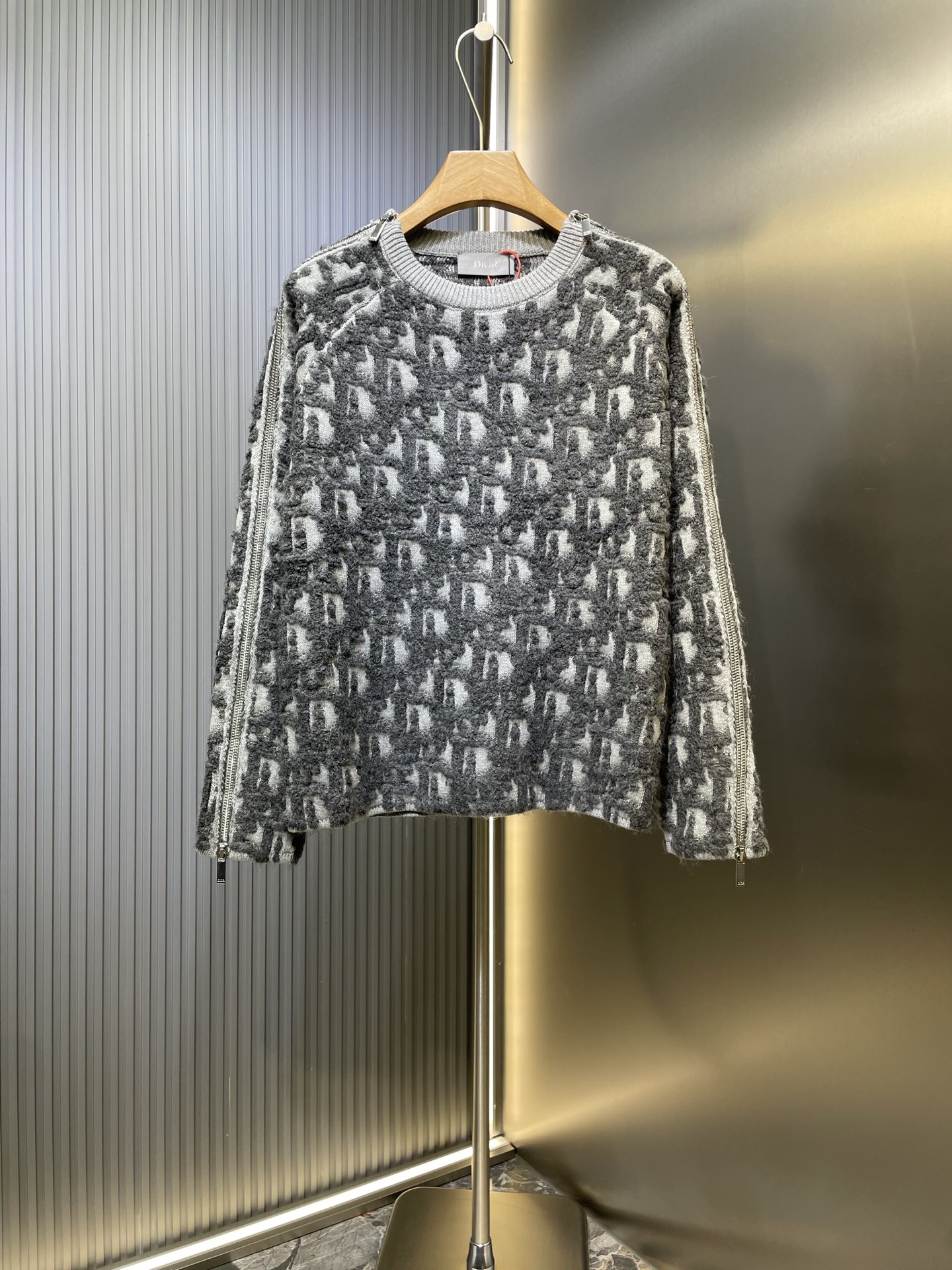 Dior Oblique CD 디올 자카드 지퍼 니트 의류