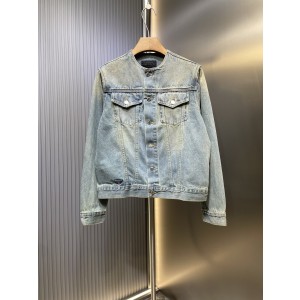 PRADA 프라다 클래식 워싱 데님 자켓 재킷 의류