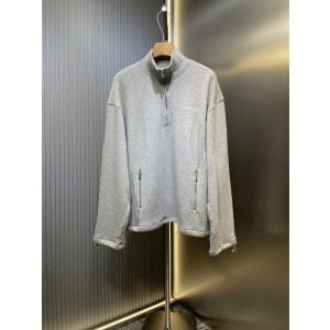 miumiu 미우미우 입체 자수 기모 하이넥 하프 집업 맨투맨 티셔츠 의류