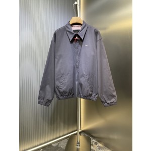 Prada 프라다 로고 자수 투톤 코튼 집업 자켓 의류