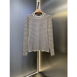 Prada 프라다 스트라이프 자수 라운드넥 긴팔 니트 의류