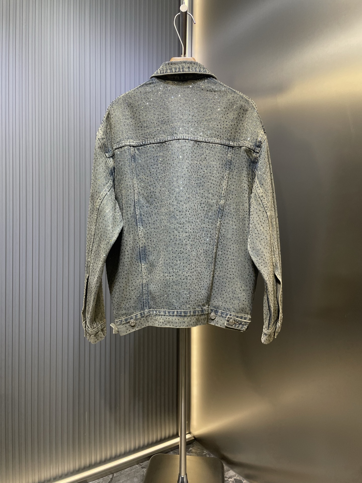 Balenciaga 발렌시아가 풀 크리스탈 워싱 데님 자켓 재킷 의류