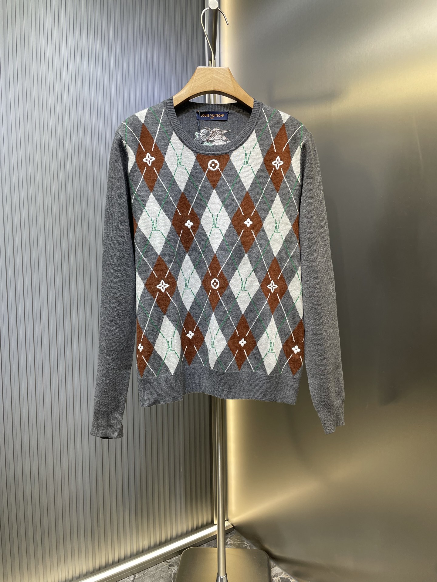 Louis Vuitton LV 루이비통 다이아몬드 패턴 긴팔 니트 스웨터 의류