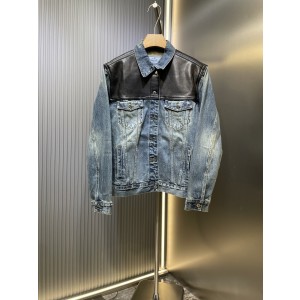 Prada 가죽 데님 자켓 재킷 의류
