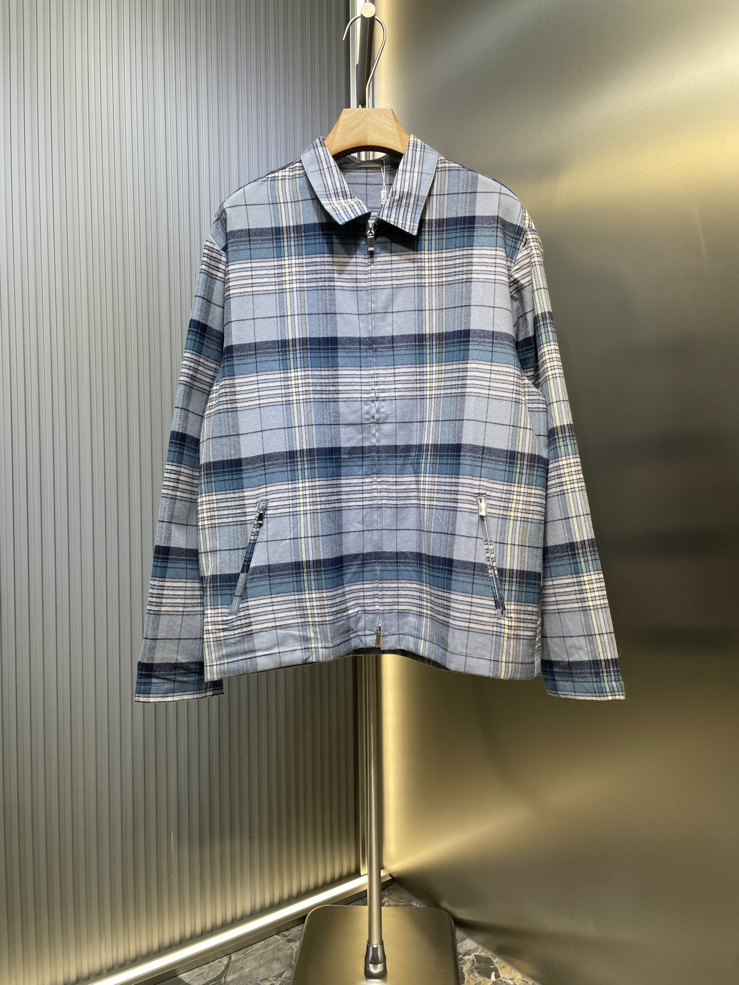 DIOR CD 디올 체크 롱슬리브 긴팔 지퍼 아우터 셔츠 의류