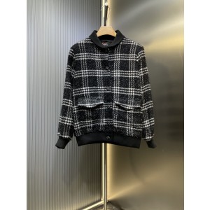 CHANEL 샤넬 체크 단추 자켓 재킷 의류