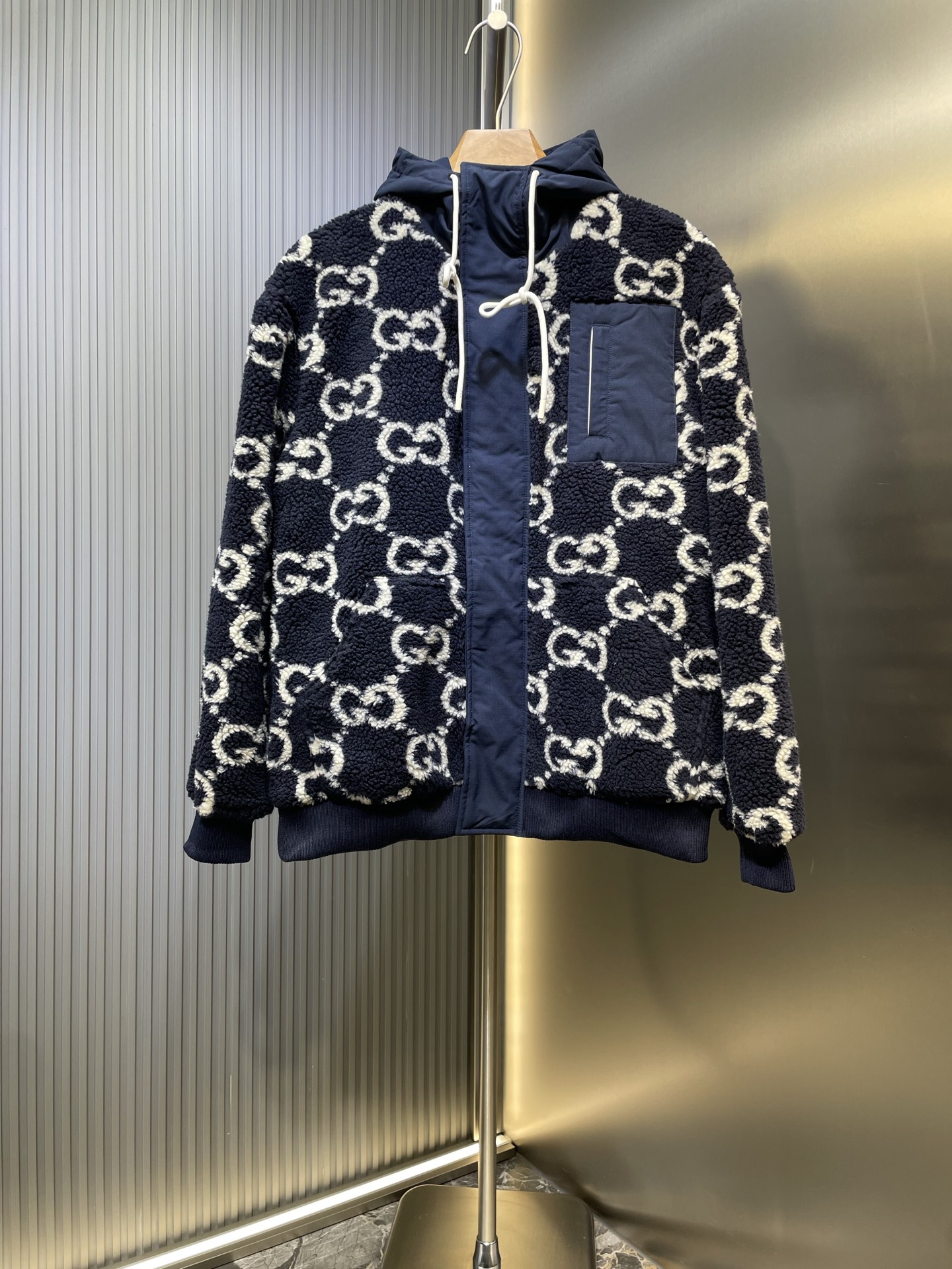 Gucci 구찌 로고 램스울 후드 자켓 재킷 의류