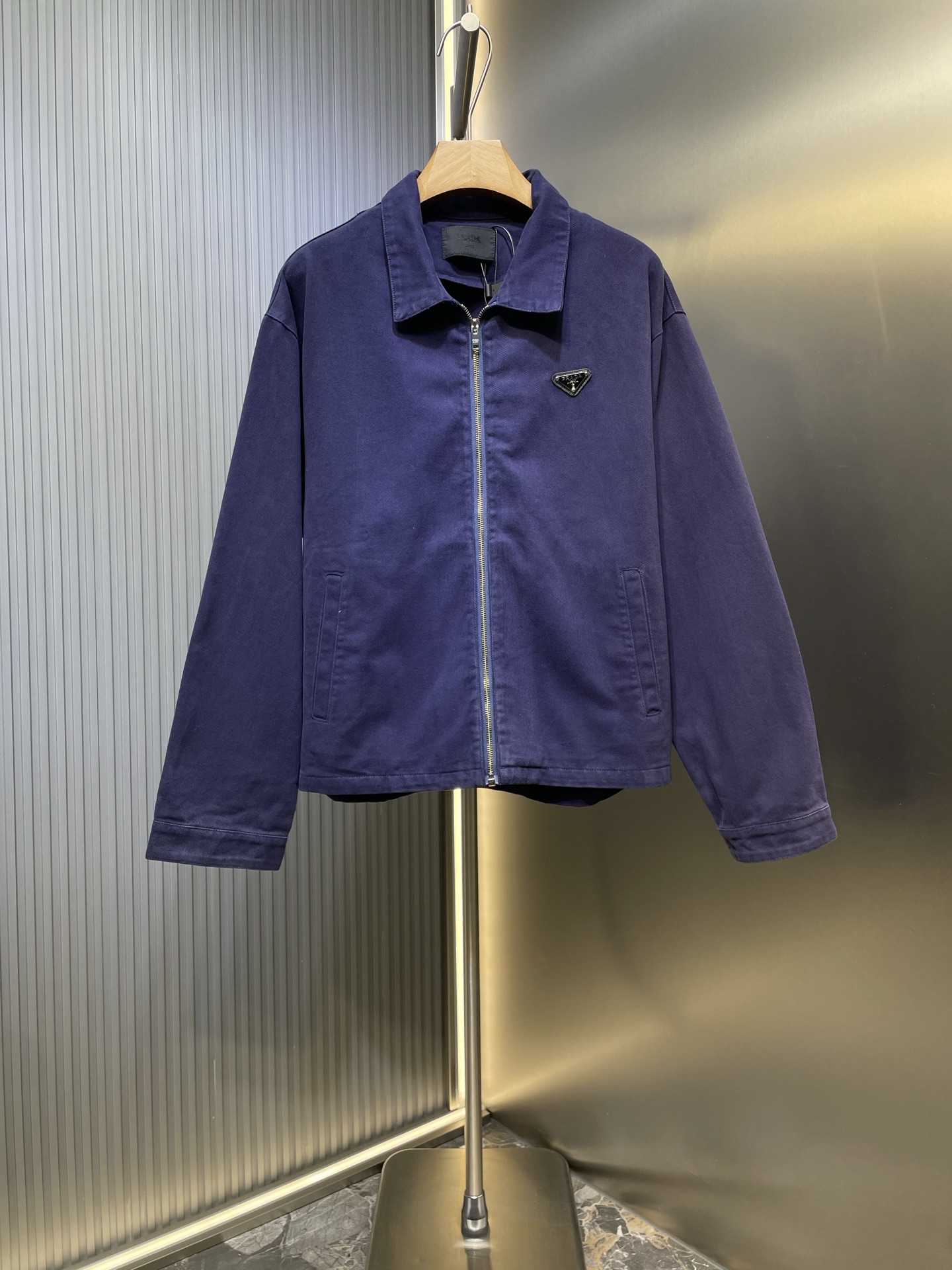 PRADA 프라다 워시드 데님 지퍼 자켓 재킷 의류