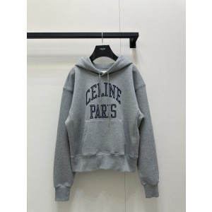 Celine 셀린느 레터링 벨벳 후드 티셔츠 의류