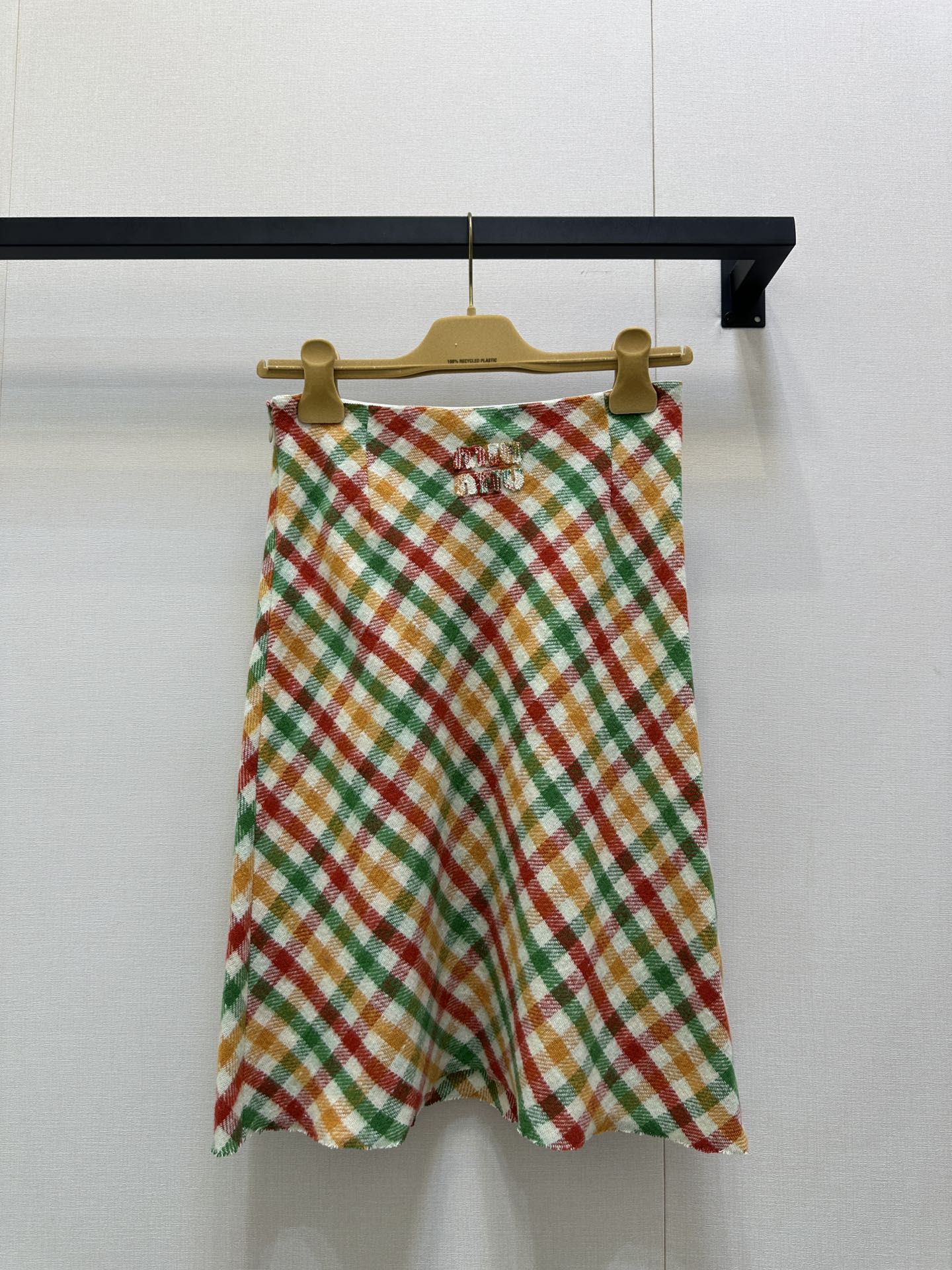 miumiu 미우미우 컬러 체크 울 스커트 치마 의류